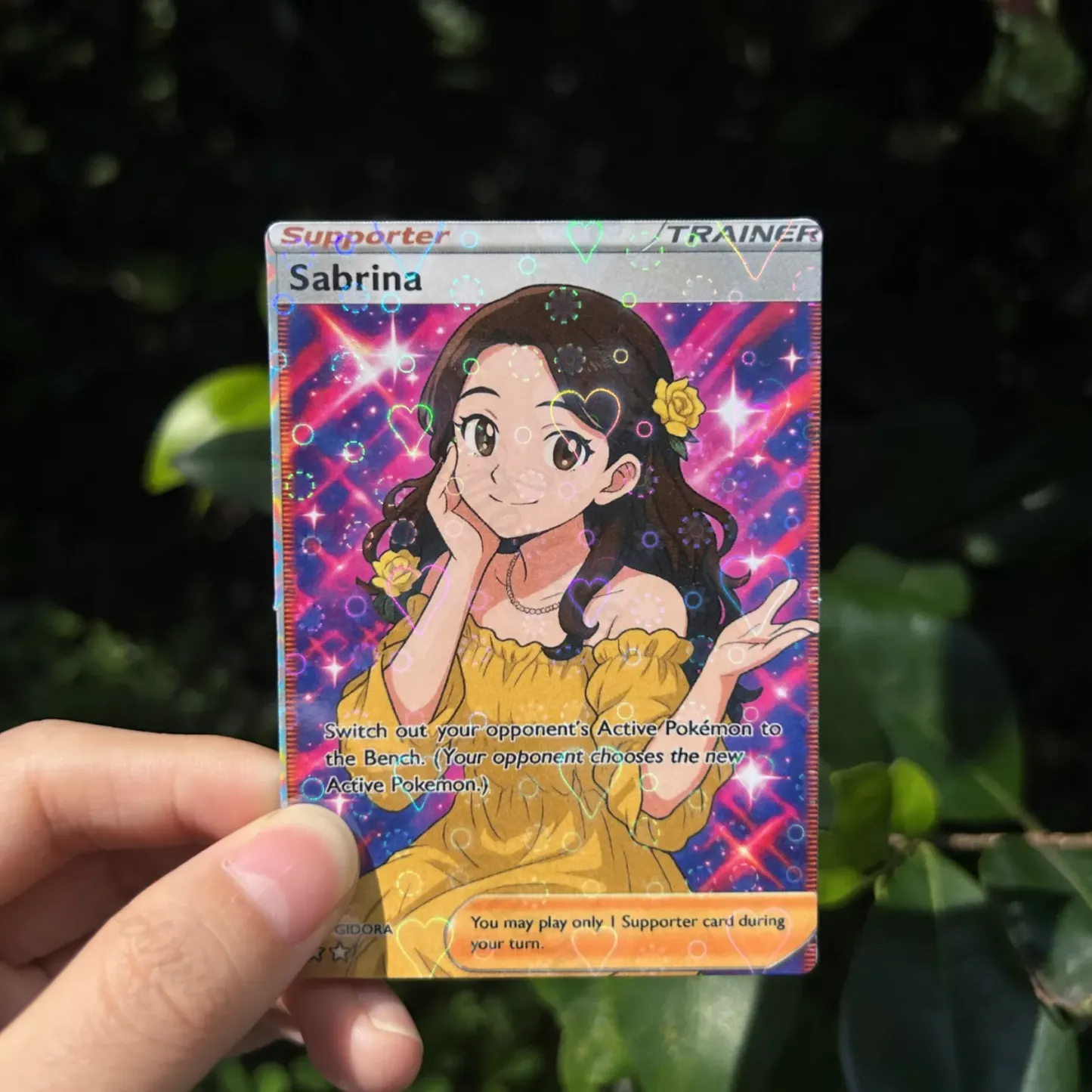 Custom Anime Trading Card | Personalized Holographic Collectible Card with Your Photo & Name | Unique Gift for Fans & Couples