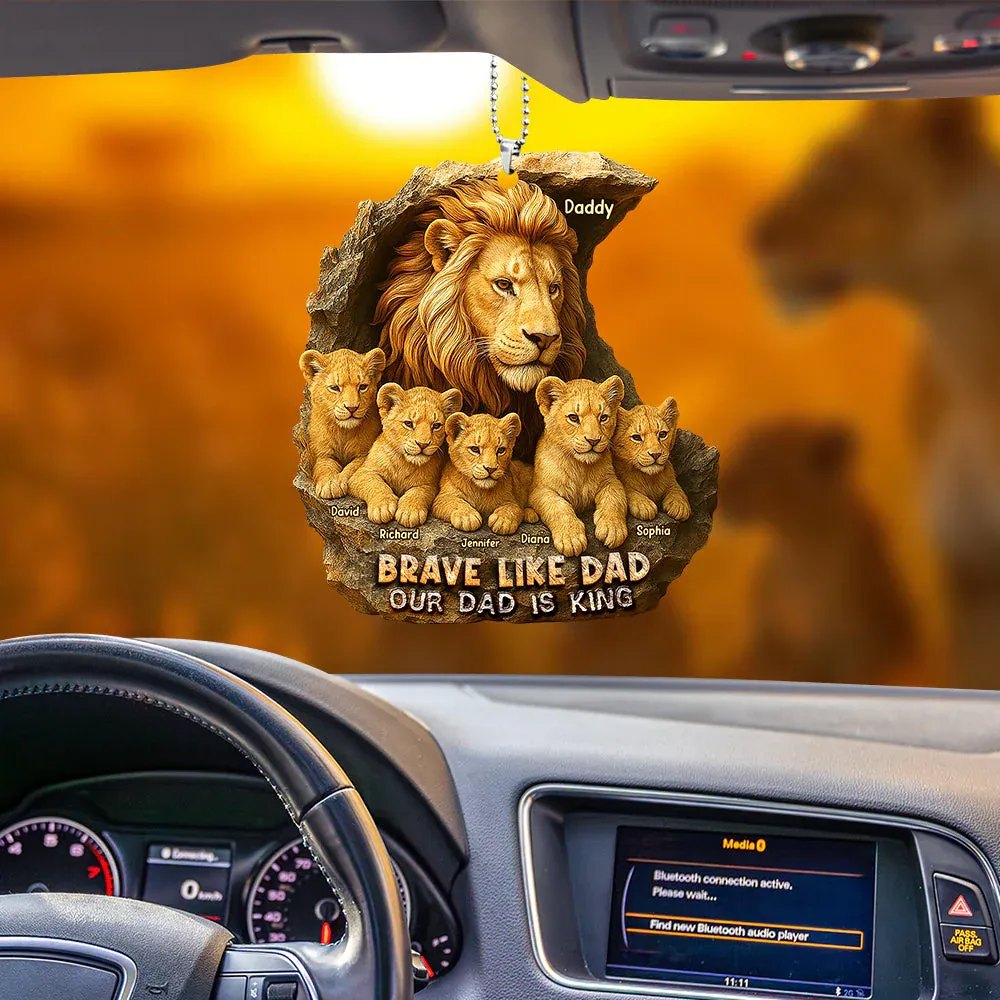 Personalized Gifts For Dad Car Ornament Brave Like Dad - MyPhotoSocks