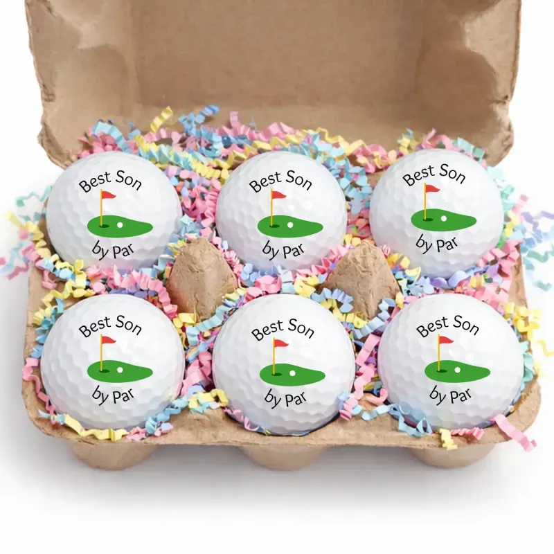Easter Golf Ball Gift Set-6 Pack Golf Balls in Egg Carton | Funny Easter Golf Gift I Golfer Easter Basket Stuffer | Unique Golf Gift for Men Women - MyPhotoSocks