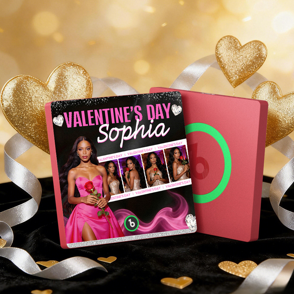 Custom Music Fridge Magnets Colorful Frame Album Fridge Magnet Can Play Songs Heart And Balloon Valentine's Day Gift