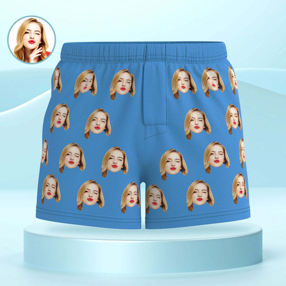 Custom Girlfriend Face Multicolor Boxer Shorts Personalized Photo Underwear Gift for Him - MyPhotoSocks