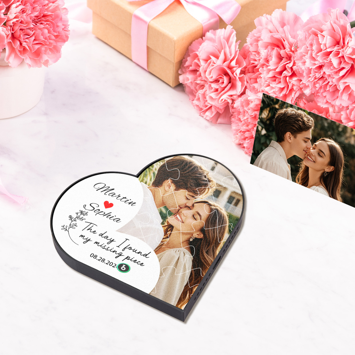 The Day I Found My Missing Piece Custom Photo Heart-Shaped Music Fridge Magnet Personalized Fridge Magnet Anniversary Gifts Couples Gift