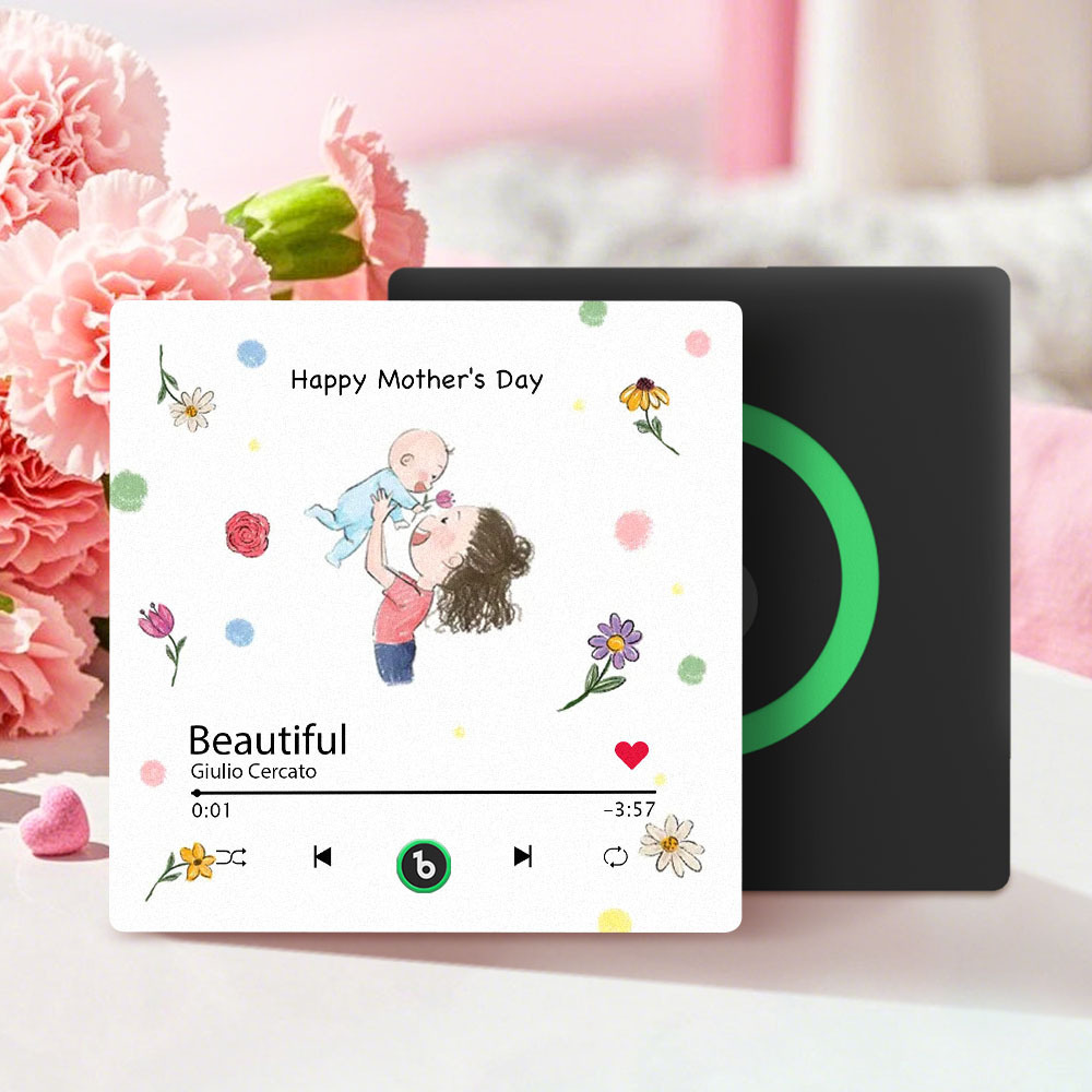Custom Music Fridge Magnet Watercolor Photo Sticker New 4.0 Upgrade Music Wall Photo Sticker That Plays Music Without Cell Phone Couple Gifts