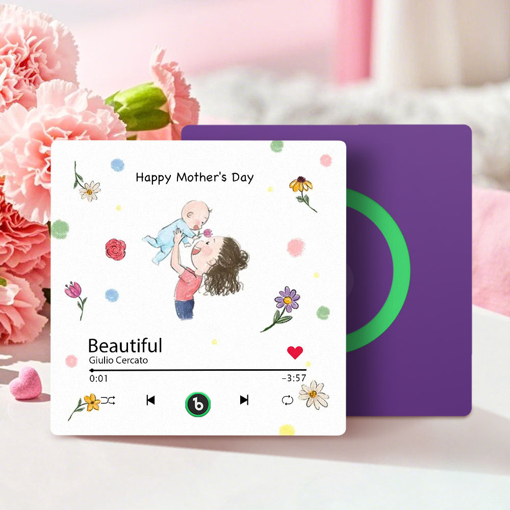 Custom Mother's Day Music Fridge Magnet Personalized Frame Gift for Mom