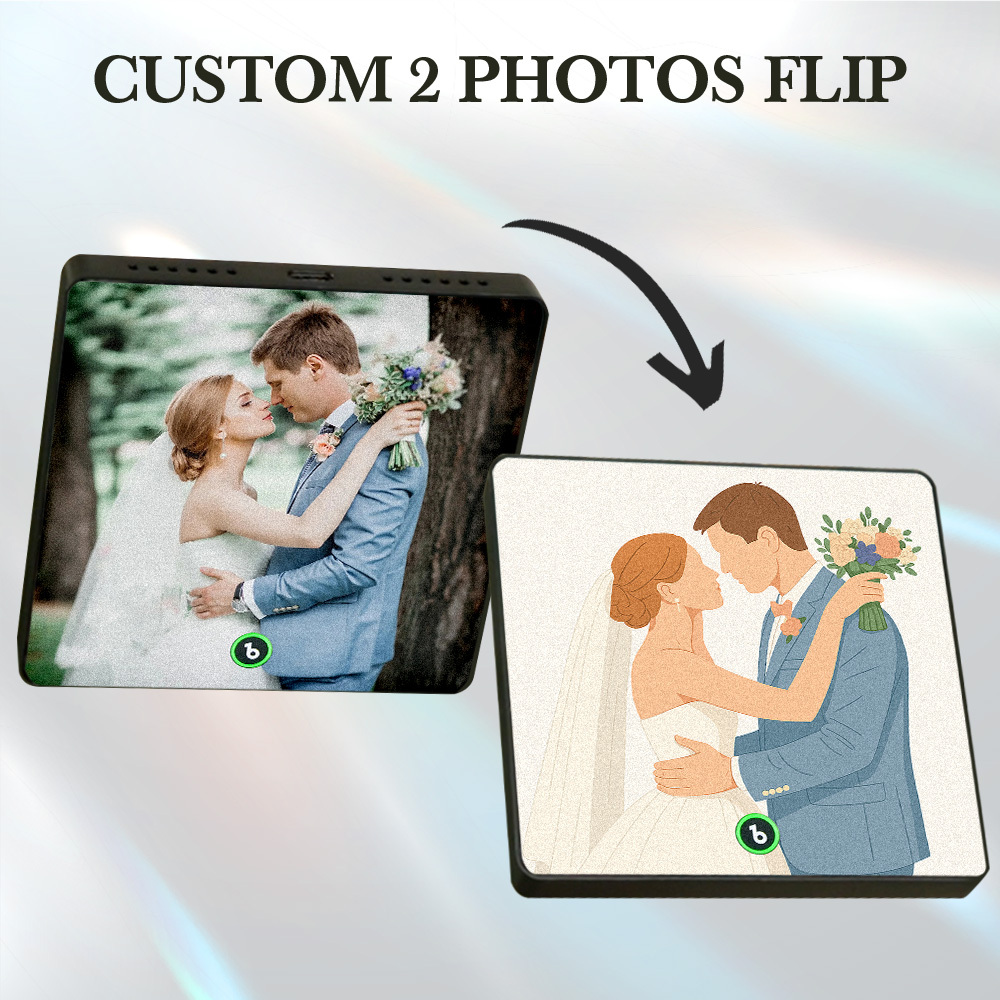 Custom Photo Portrait Lenticular Music Fridge Magnet Personalized Gift - MyPhotoSocks