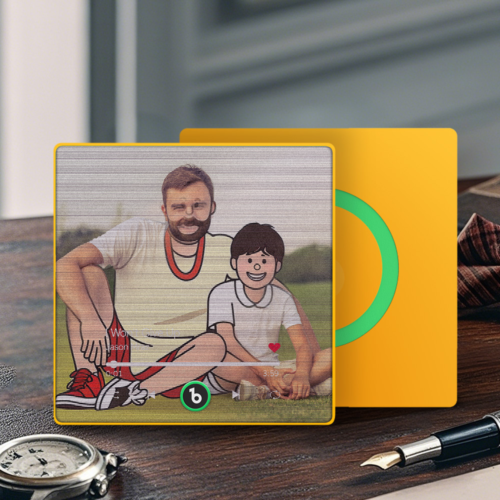 Custom Cartoon Characters Photo Lenticular Music Fridge Magnet Fun Gift - MyPhotoSocks