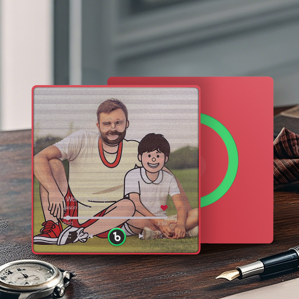 Custom Cartoon Characters Photo Lenticular Music Fridge Magnet Fun Gift - MyPhotoSocks