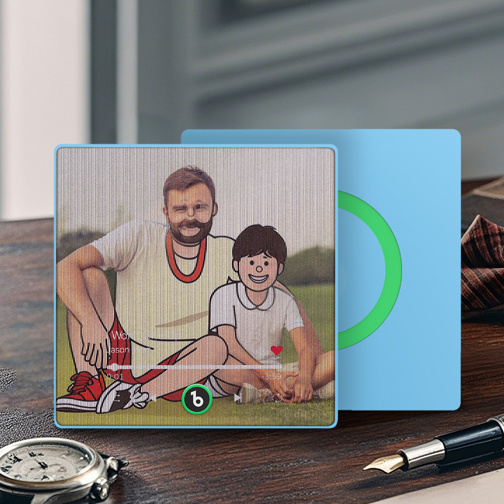 Custom Cartoon Characters Photo Lenticular Music Fridge Magnet Fun Gift - MyPhotoSocks