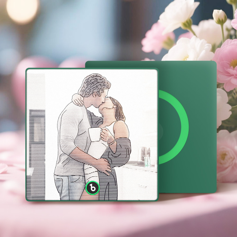 Custom Photo Music Fridge Magnet Line Drawing Photo Lenticular Gift - MyPhotoSocks