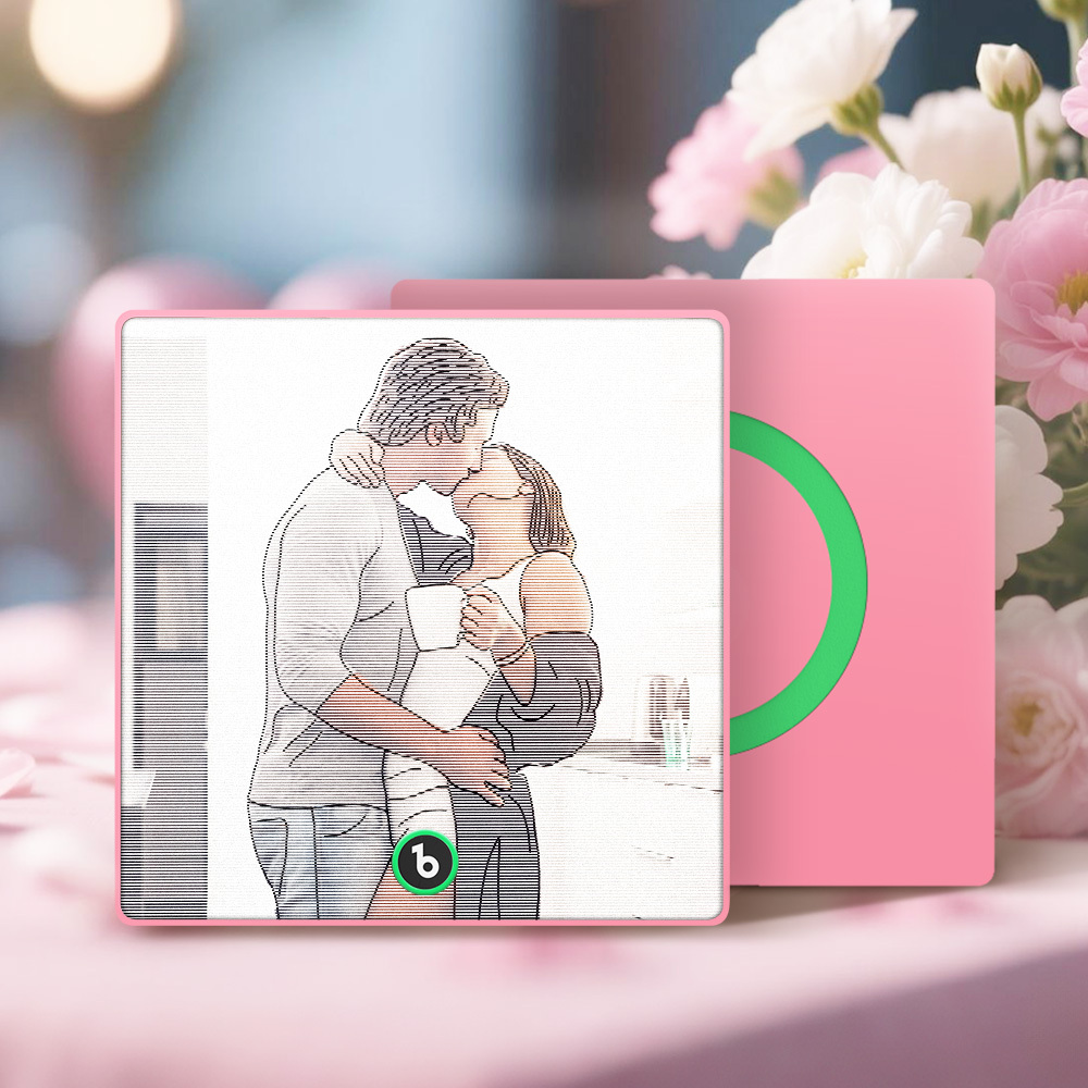 Custom Photo Music Fridge Magnet Line Drawing Photo Lenticular Gift - MyPhotoSocks