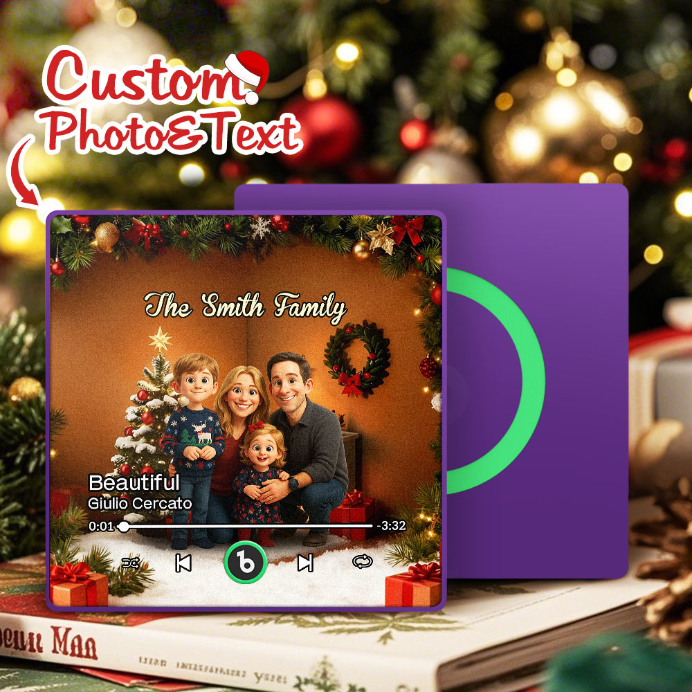 Personalized Family Photo Gifts Cartoon Music Fridge Magnet - MyPhotoSocks