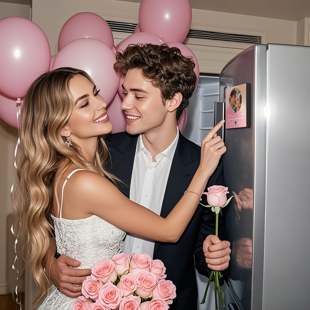 Custom Music Fridge Magnets Vinyl Records Colorful Frame Album Fridge Magnet Can Play Songs Gift