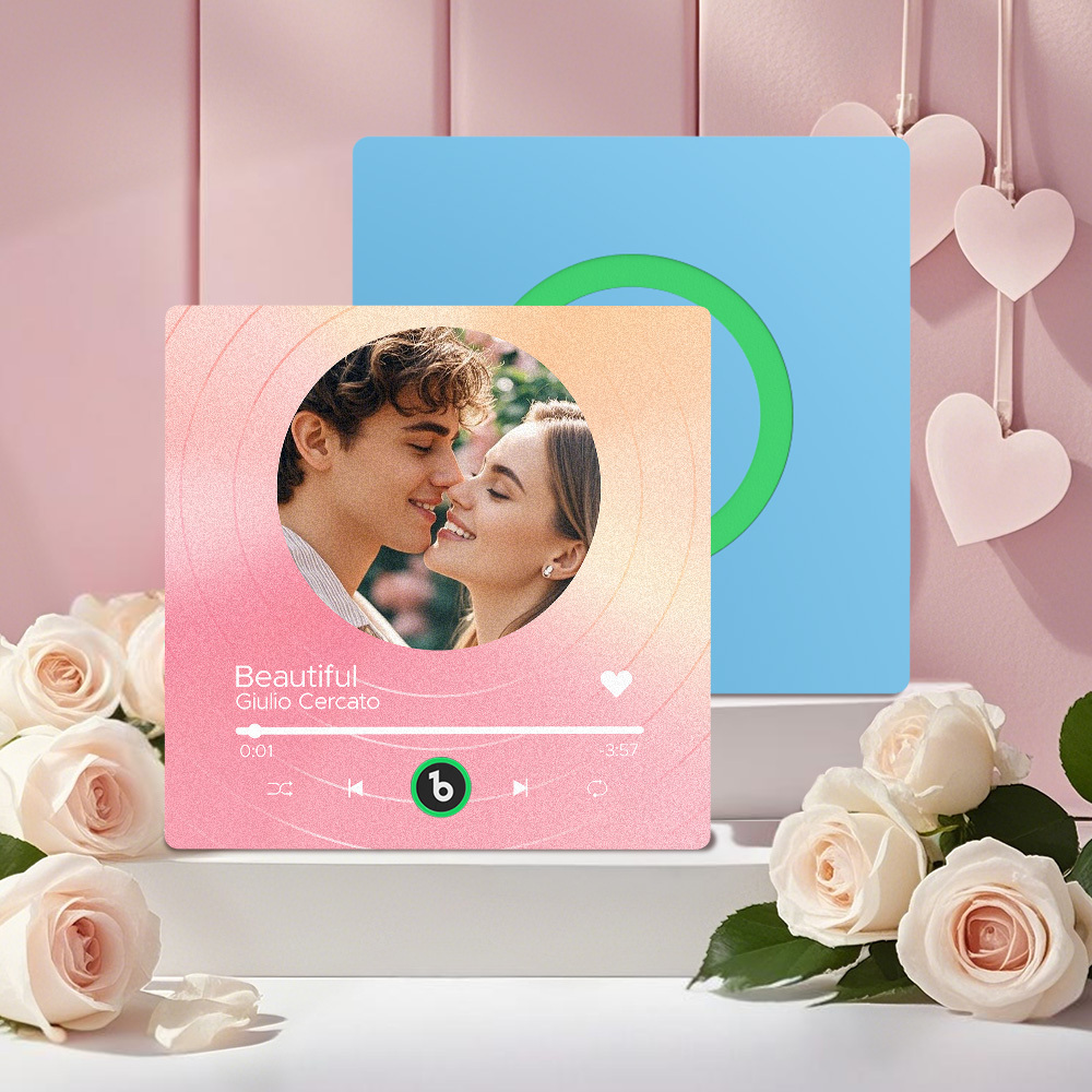 Custom Music Fridge Magnets Vinyl Records Colorful Frame Album Fridge Magnet Can Play Songs Gift