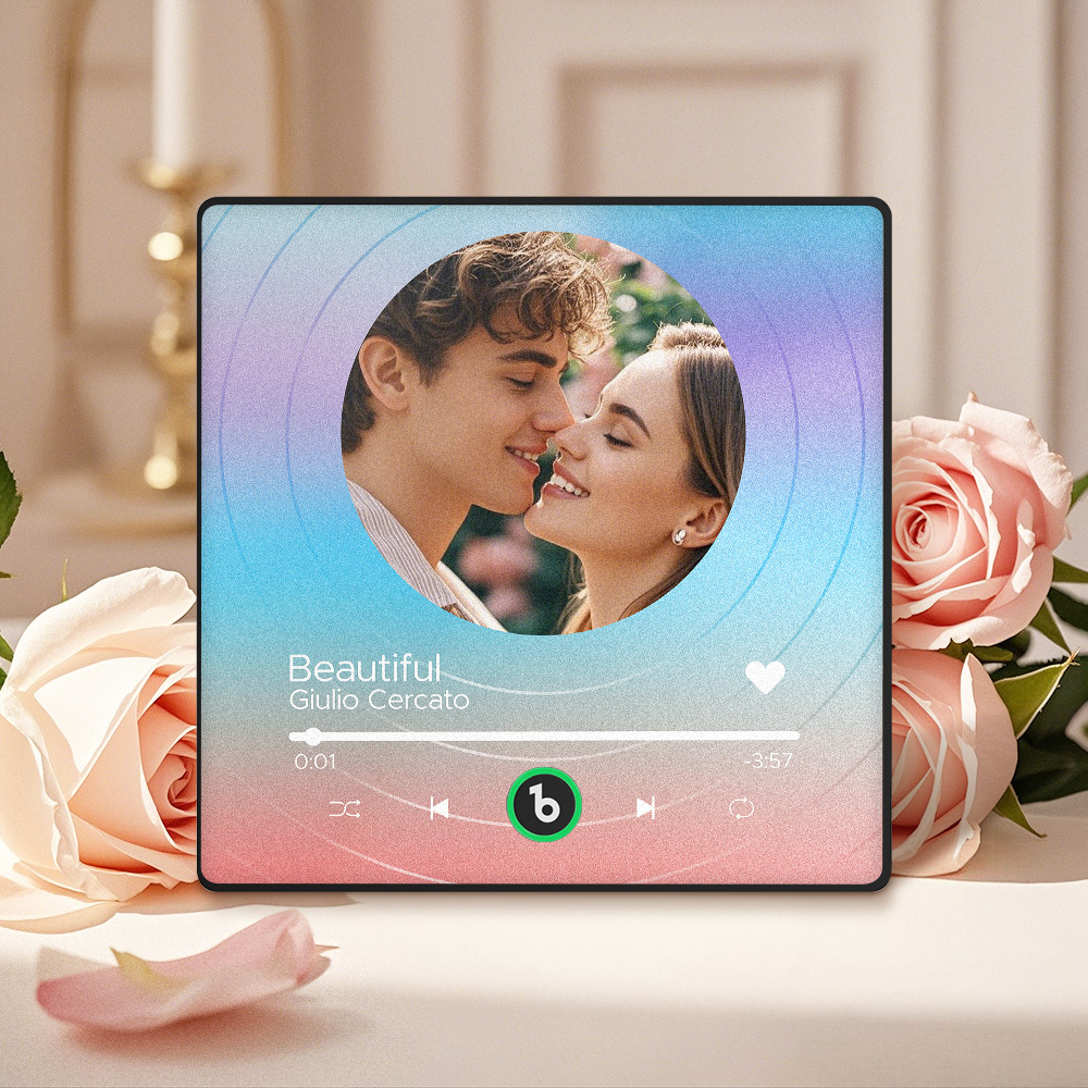 Custom Music Fridge Magnets Vinyl Records Colorful Frame Album Fridge Magnet Can Play Songs Gift