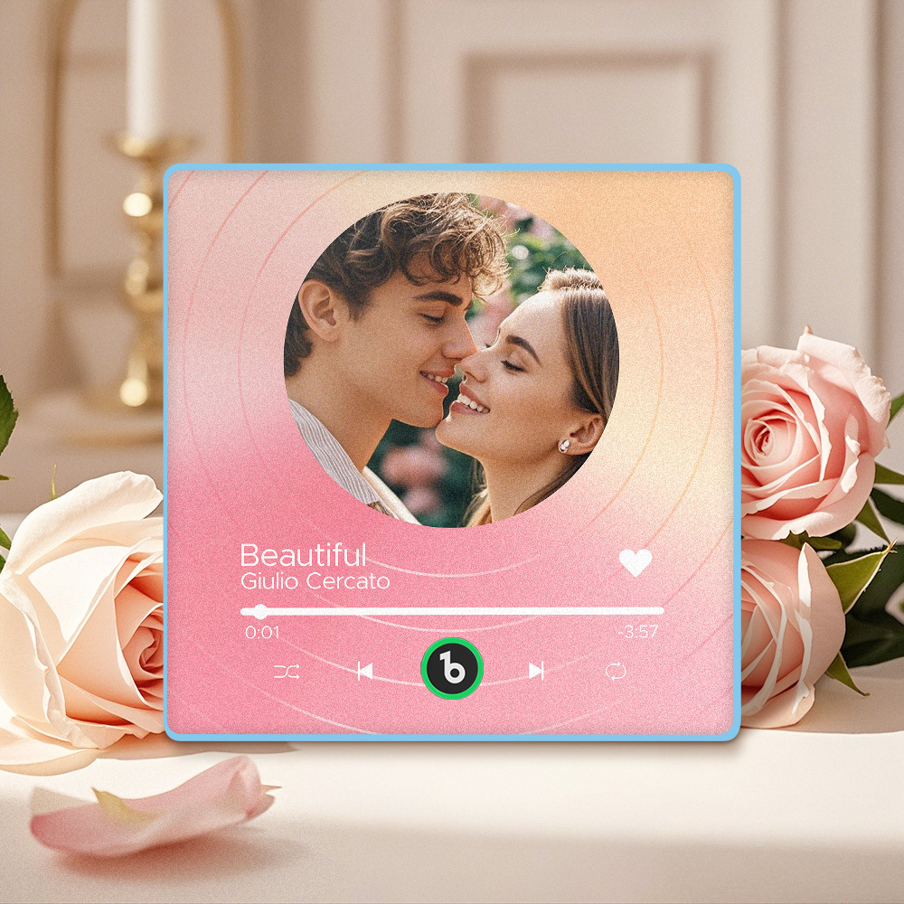 Custom Music Fridge Magnets Vinyl Records Colorful Frame Album Fridge Magnet Can Play Songs Gift