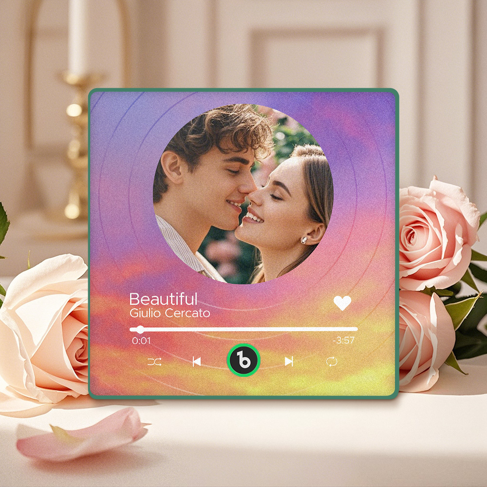 Custom Music Fridge Magnets Vinyl Records Colorful Frame Album Fridge Magnet Can Play Songs Gift