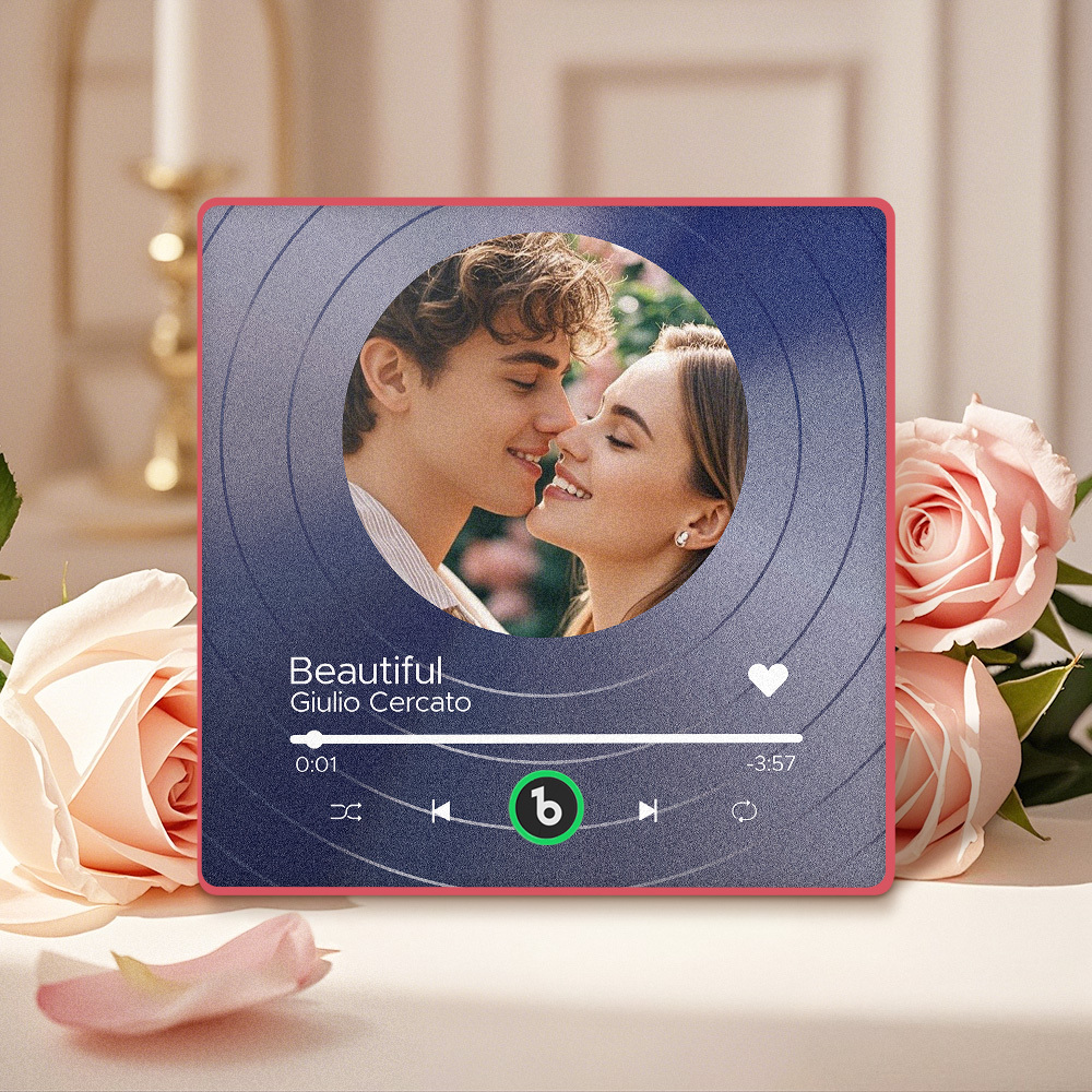 Custom Music Fridge Magnets Vinyl Records Colorful Frame Album Fridge Magnet Can Play Songs Gift