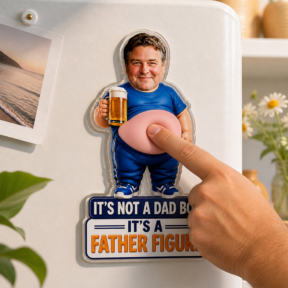 Custom Photo Fridge Magnet for Dad, Personalized Funny Dad Magnet, Dad Tax Gift, Custom Face Magnet, Gift for Father, Father’s Day Gift