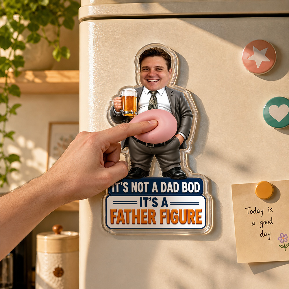 Custom Photo Fridge Magnet for Dad, Personalized Funny Dad Magnet, Dad Tax Gift, Custom Face Magnet, Gift for Father, Father’s Day Gift