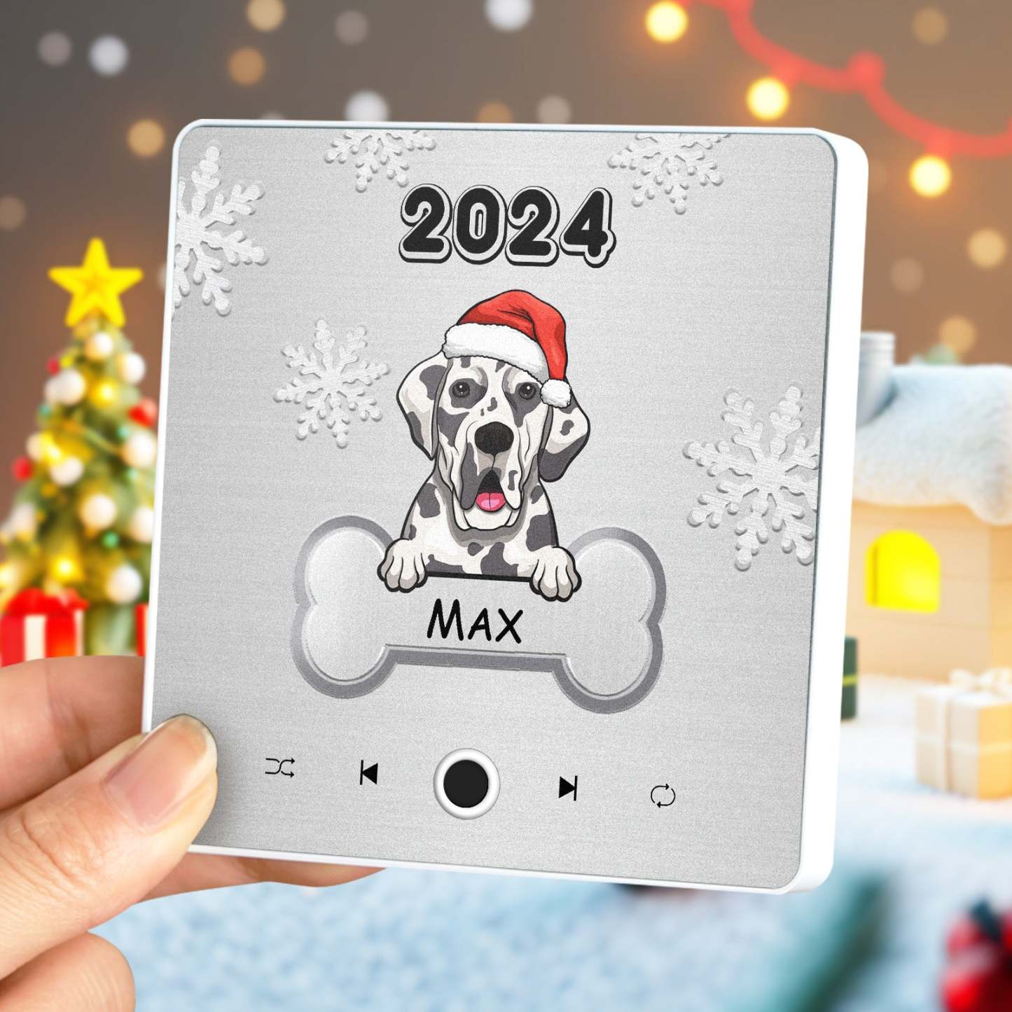 Personalized Music Fridge Magnet Custom Pet Dog Merry Christmas Custom Music Magnets Can Play Songs Christmas Gift Pet Lovers Gifts - MyPhotoSocks
