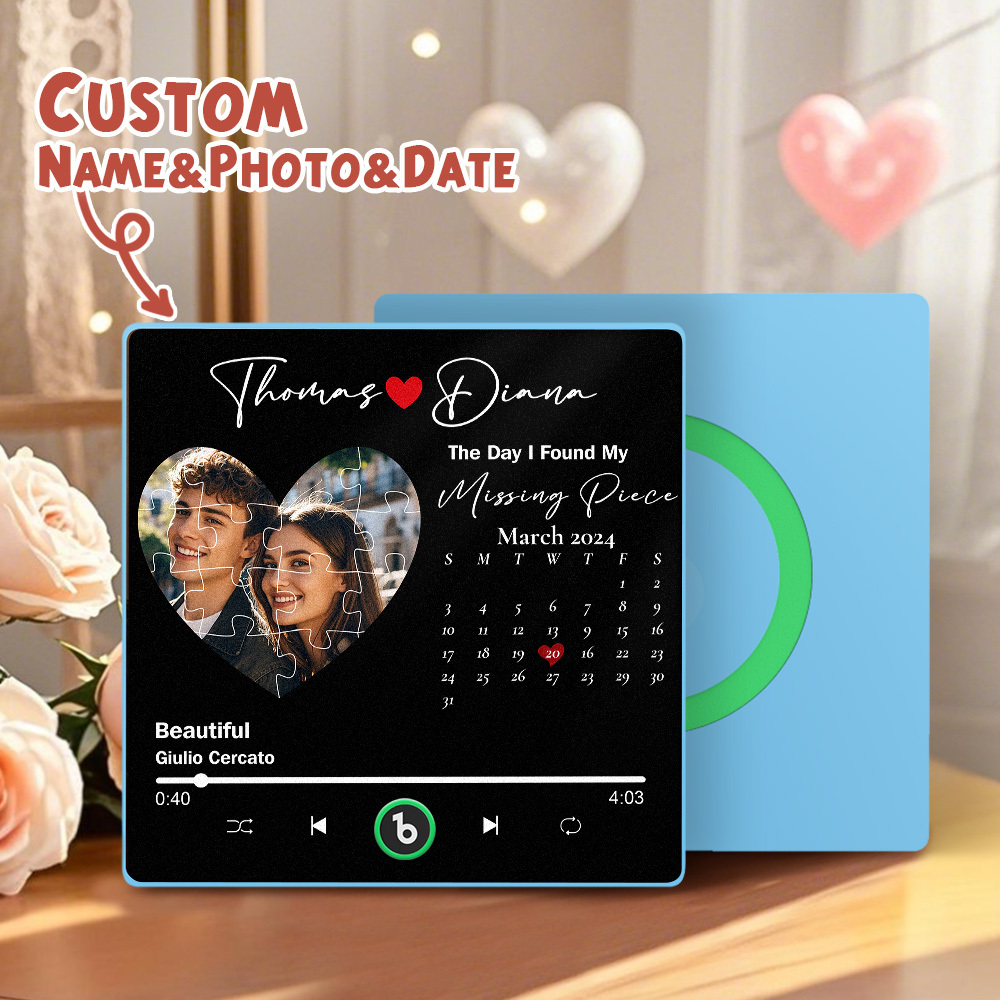 Custom Music Fridge Magnets Custom Music Fridge Magnet Colorful Frame Album Fridge Magnet Can Play Songs Gift for Lover - MyPhotoSocks