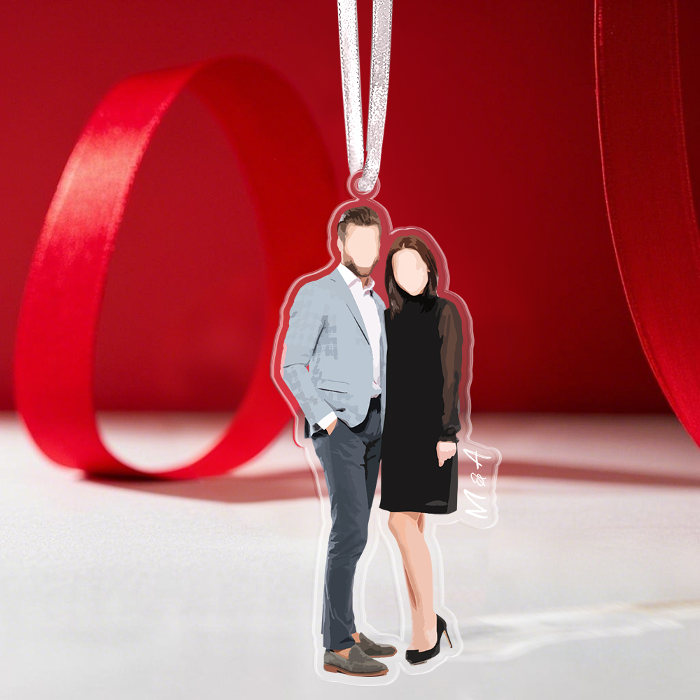 Personalized Photo Anime Acrylic Car Hanging Ornament Valentine's Day Gift