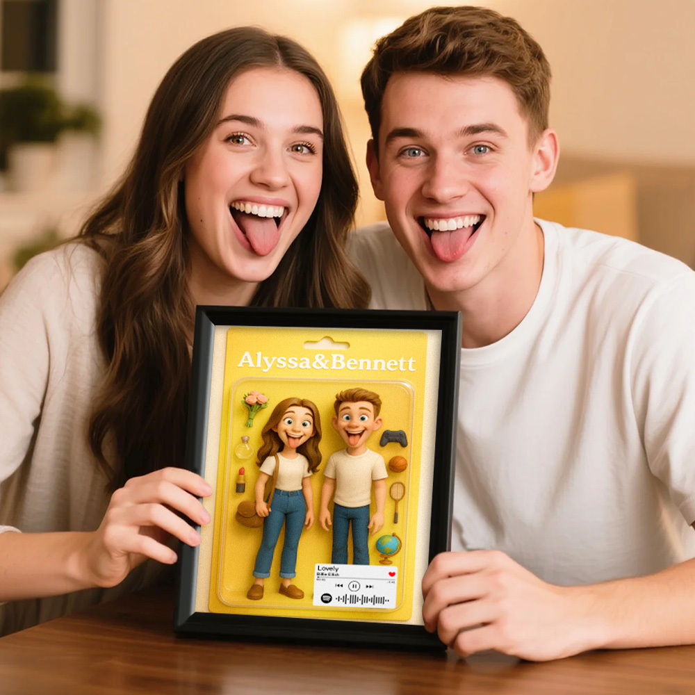 Custom Starter Pack Portrait, Personalized Portrait 3D Blister Toy Art, Custom Action Figure - MyPhotoSocks