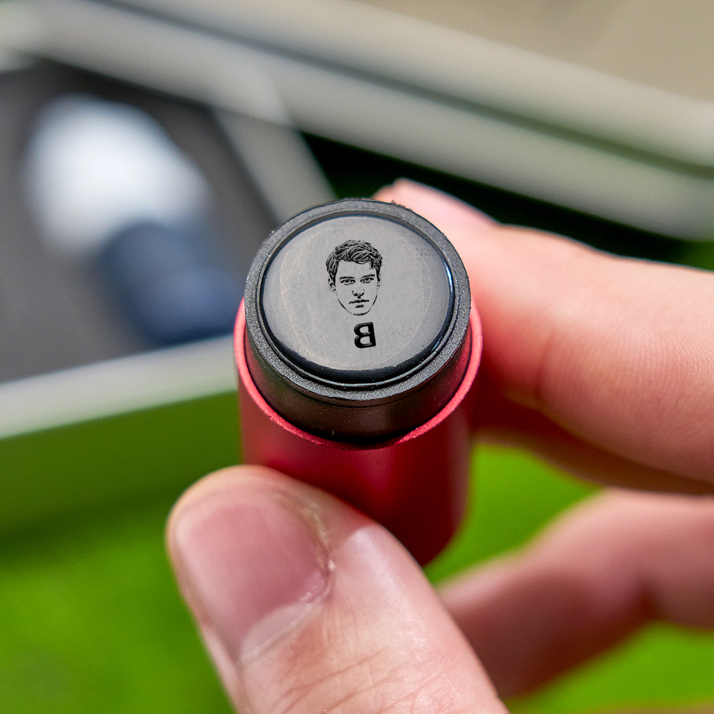 Father's Day Gift Personalized Photo Golf Ball Stamp with Metal Storage Box for Golf Player