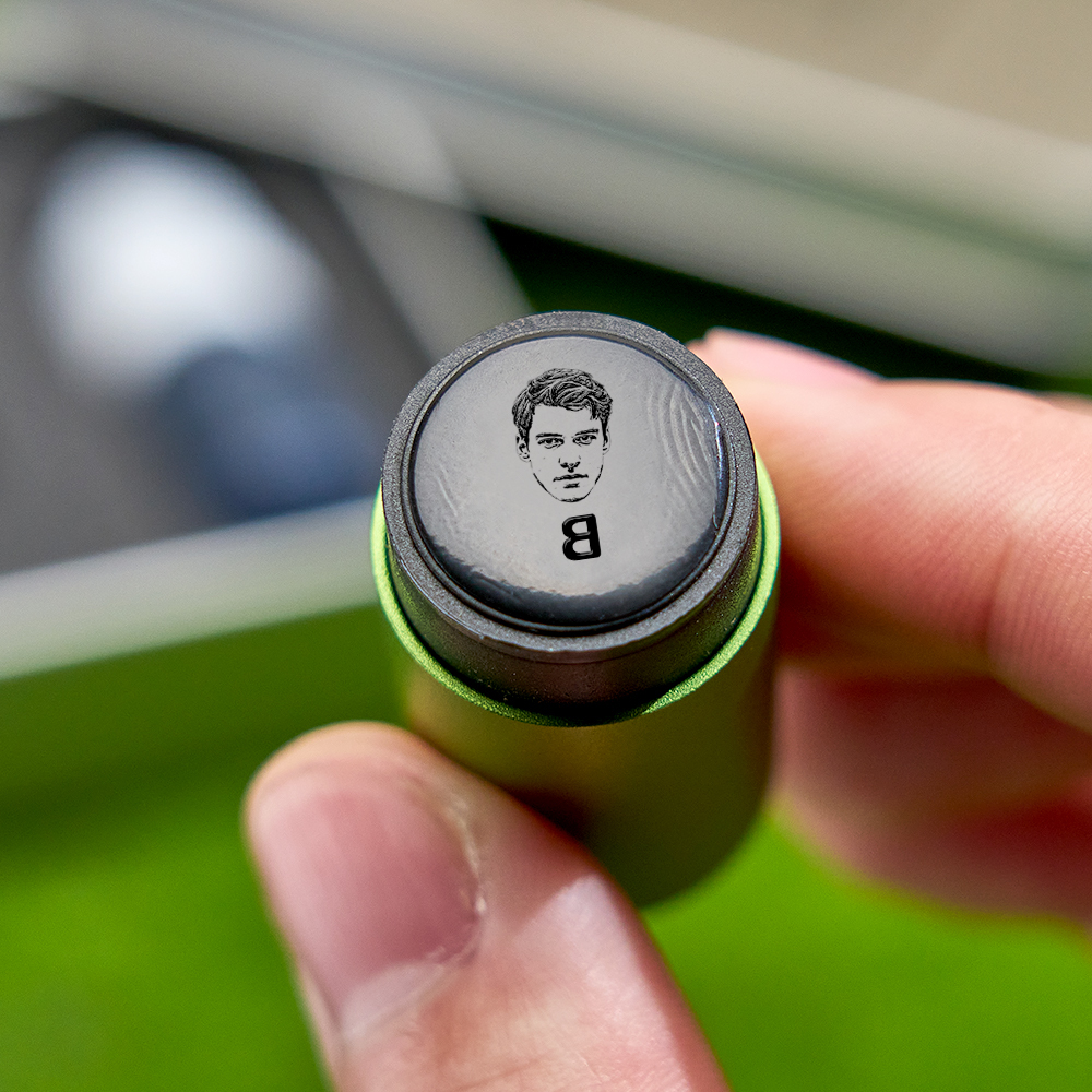 Father's Day Gift Personalized Photo Golf Ball Stamp with Metal Storage Box for Golf Player