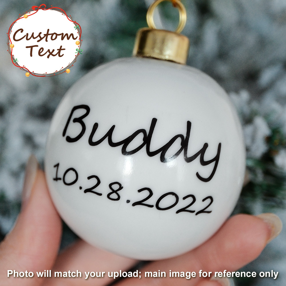 Personalized Pet Face Portrait Ornaments in Artfully Printed Hand-Painted Watercolor Style Custom Christmas Gift - MyPhotoSocks