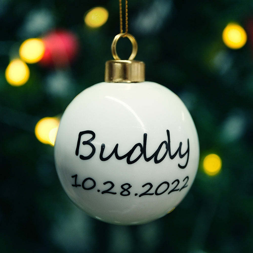 Personalized Pet Face Portrait Ornaments in Artfully Printed Hand-Painted Watercolor Style Custom Christmas Gift - MyPhotoSocks