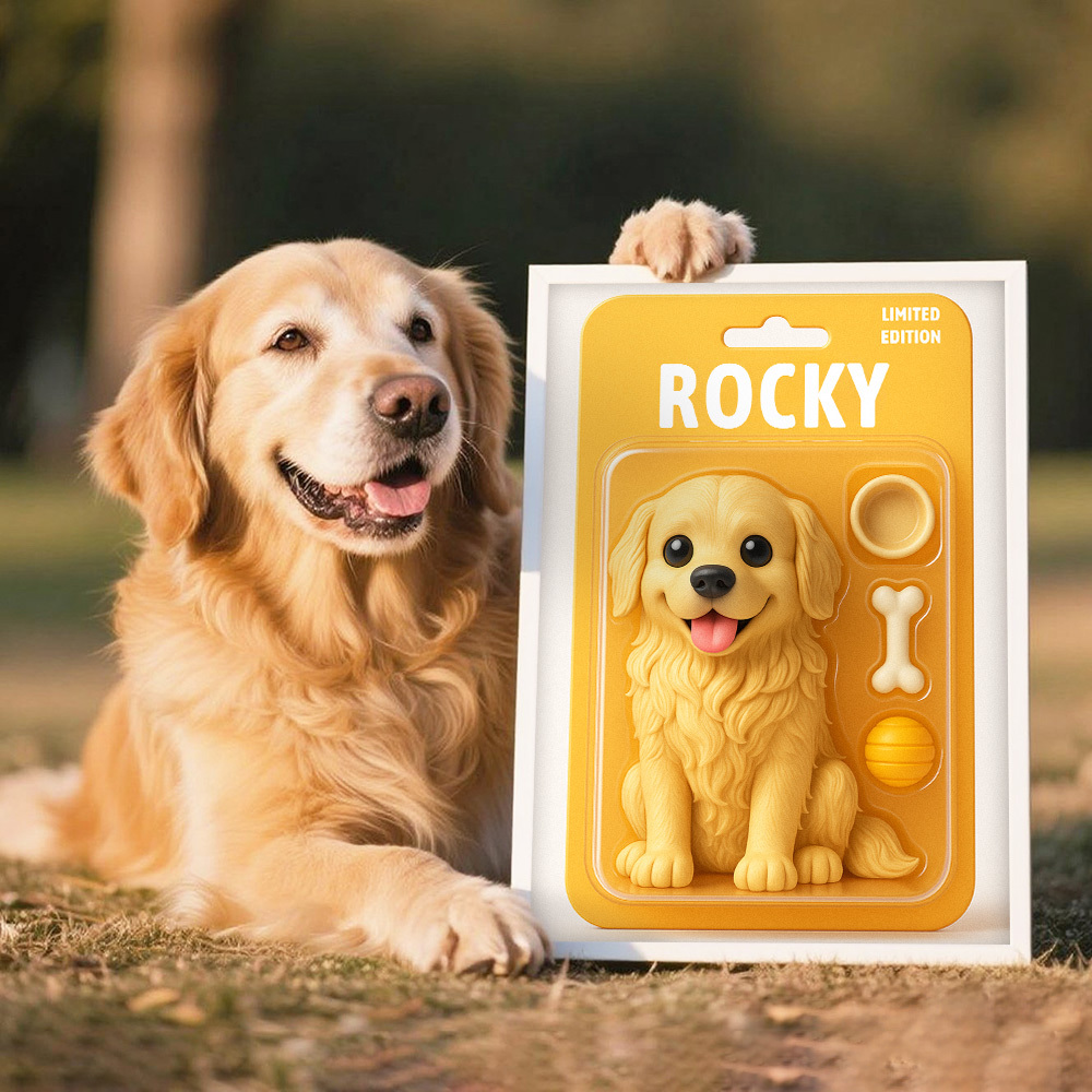 Custom Pet Photo Cartoon Wooden Frame Decorations Cute Decor Plaque Gifts