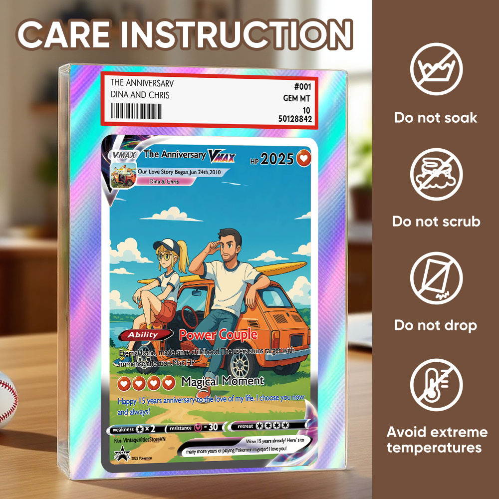 Premium Personalized Baseball Card Acrylic Block Custom Photo Plaque Father’s Day Gift for Dad Husband or Sports Lovers