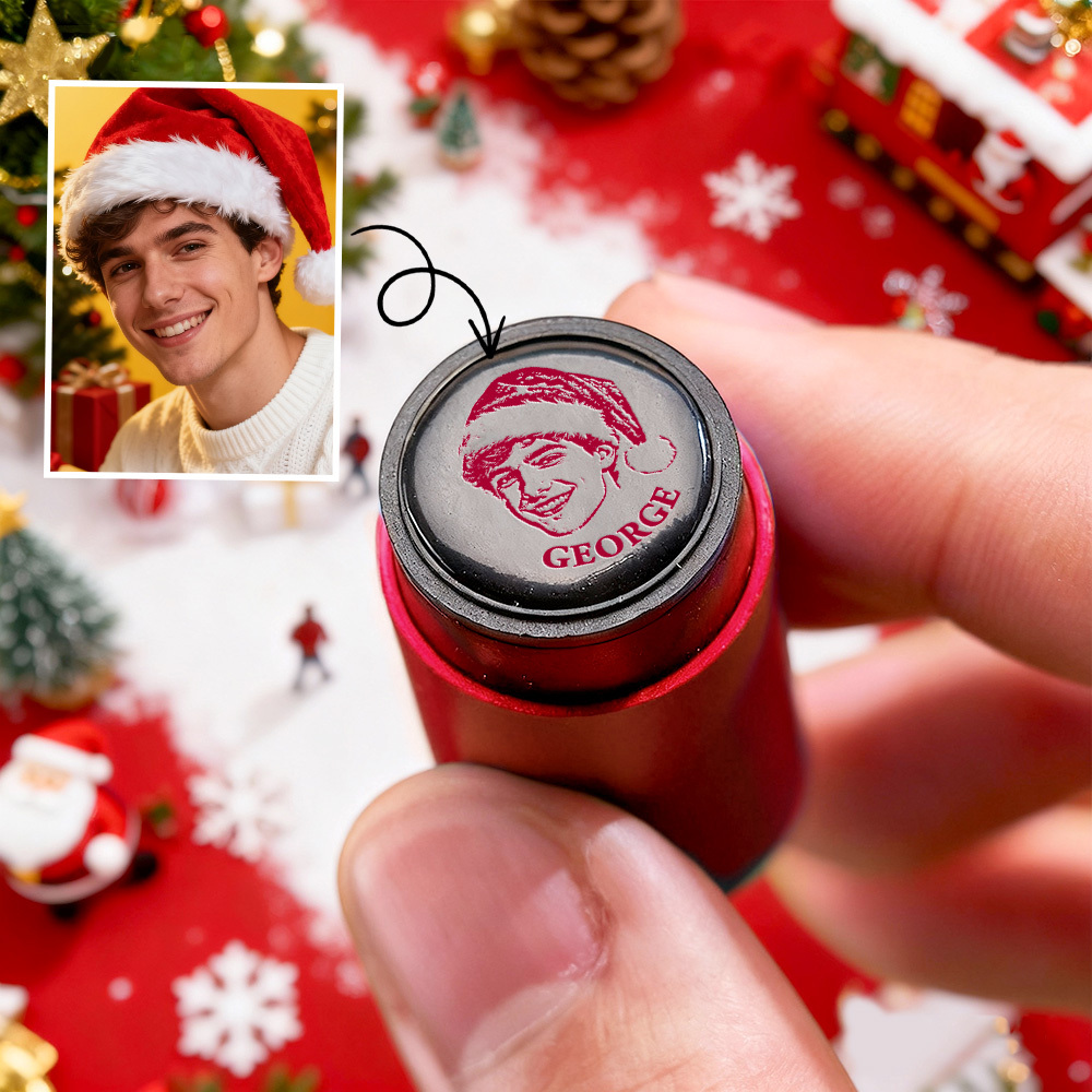 Christmas Gift Personalized Photo Golf Ball Stamp with Metal Storage Box for Golf Player