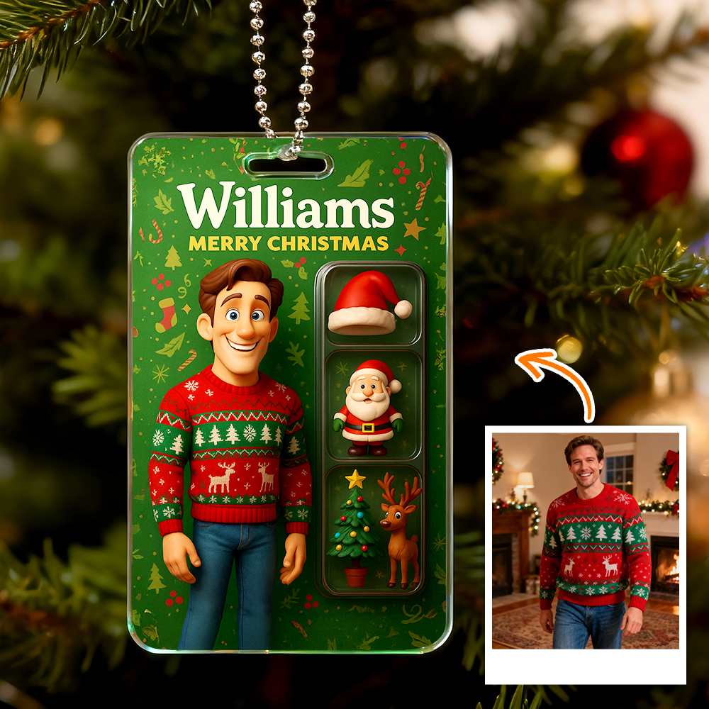 Custom 3D Action Figure Toy Blind Box Style Art Gifts Personalized Acrylic Car Hanger