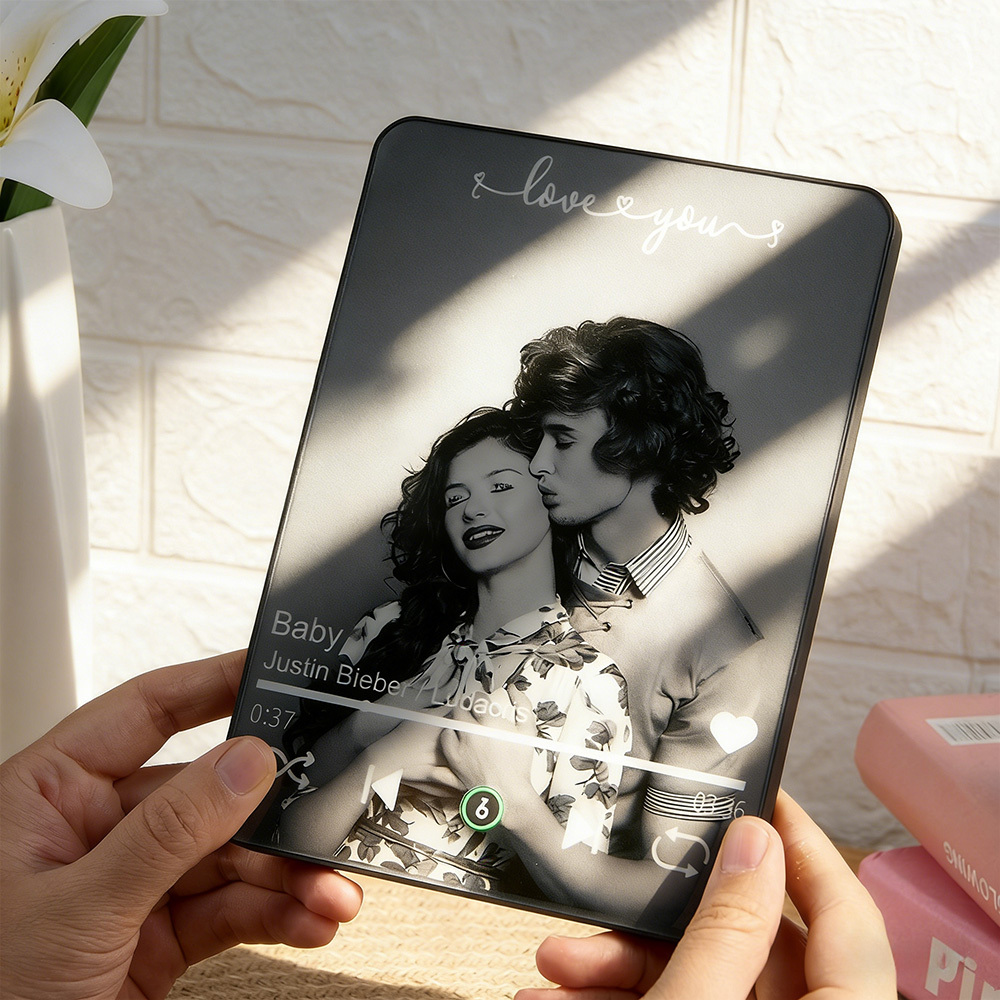 Custom Music Photo Plaques Personalized Music Plaque Can Play Songs Gift for Lover