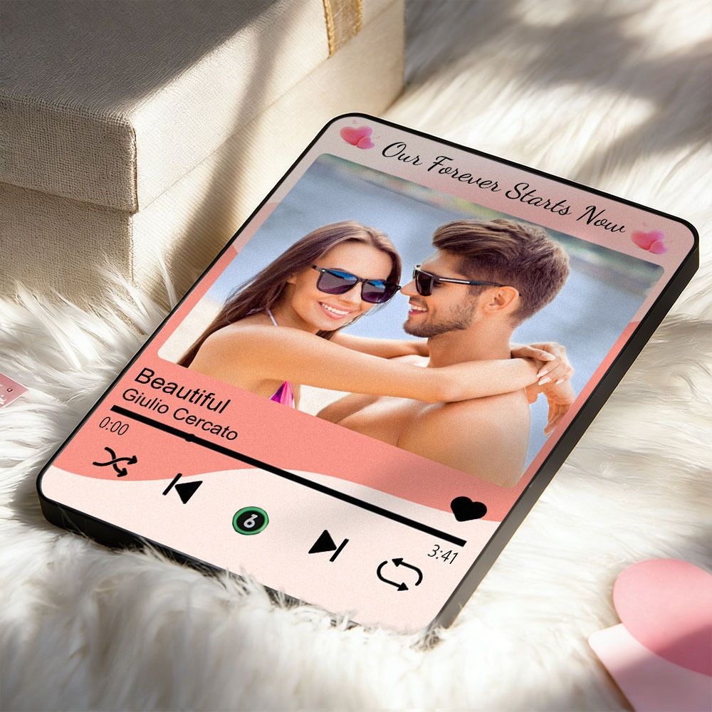 Personalized Song Plaque: Custom Photo Acrylic Music Player Gift