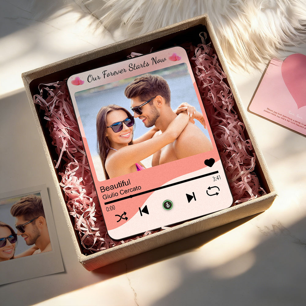 Personalized Song Plaque: Custom Photo Acrylic Music Player Gift