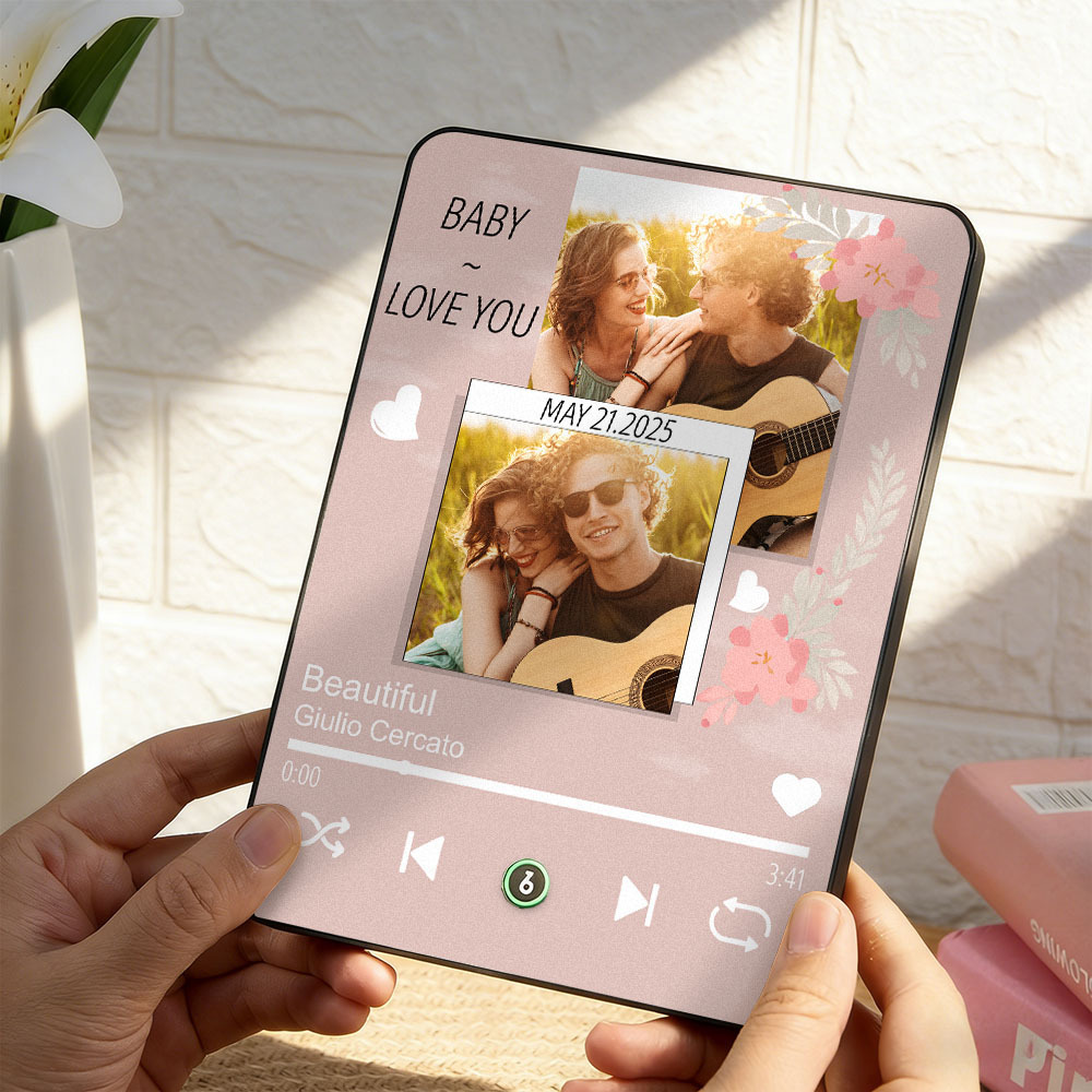 Couple love gifts, musical plaques, personalized photo musical plaques, room anniversary gifts, gifts for wives, gifts for girlfriends