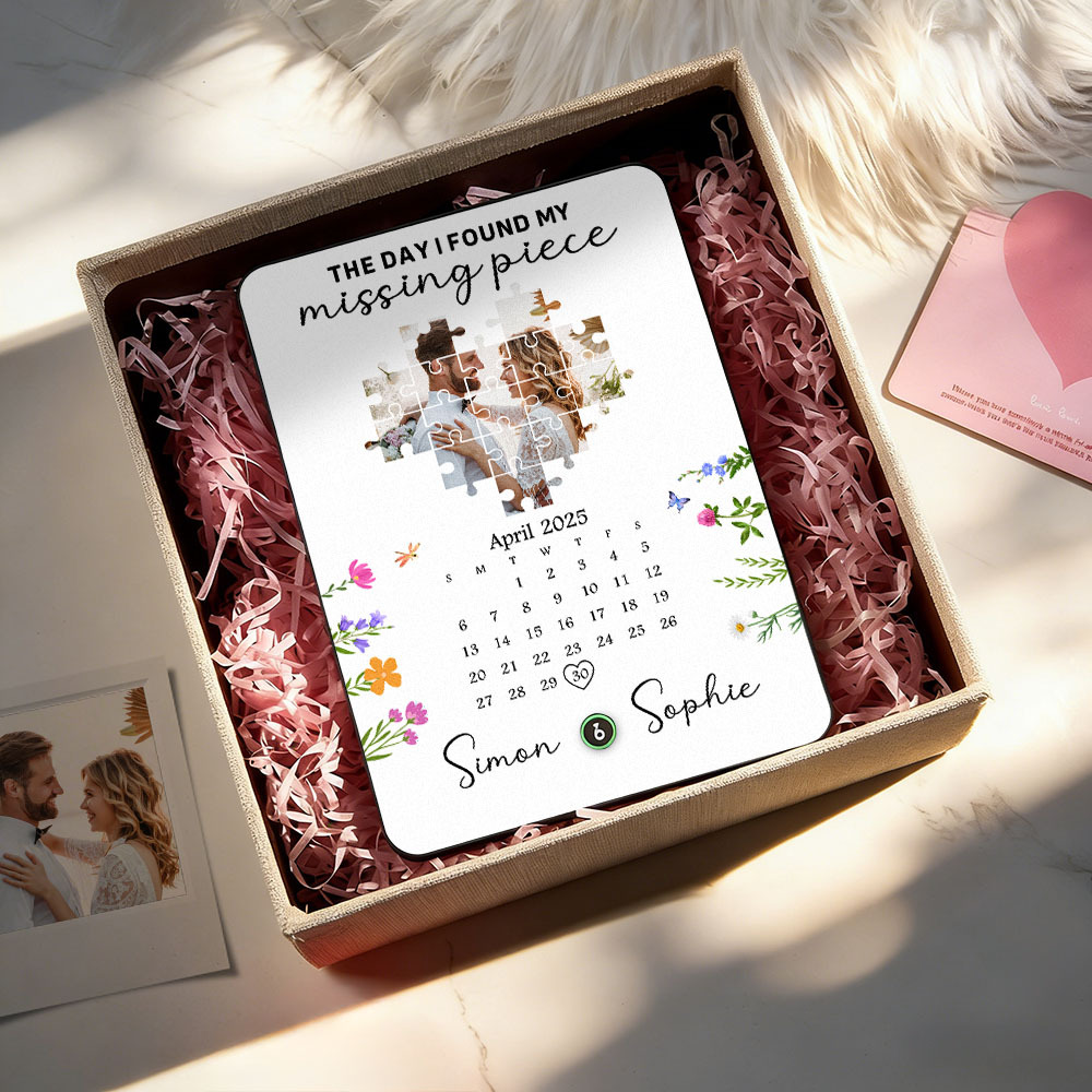 Custom Music Plaque with Player Acrylic Frame for Couples - The Day I Found My Missing Piece