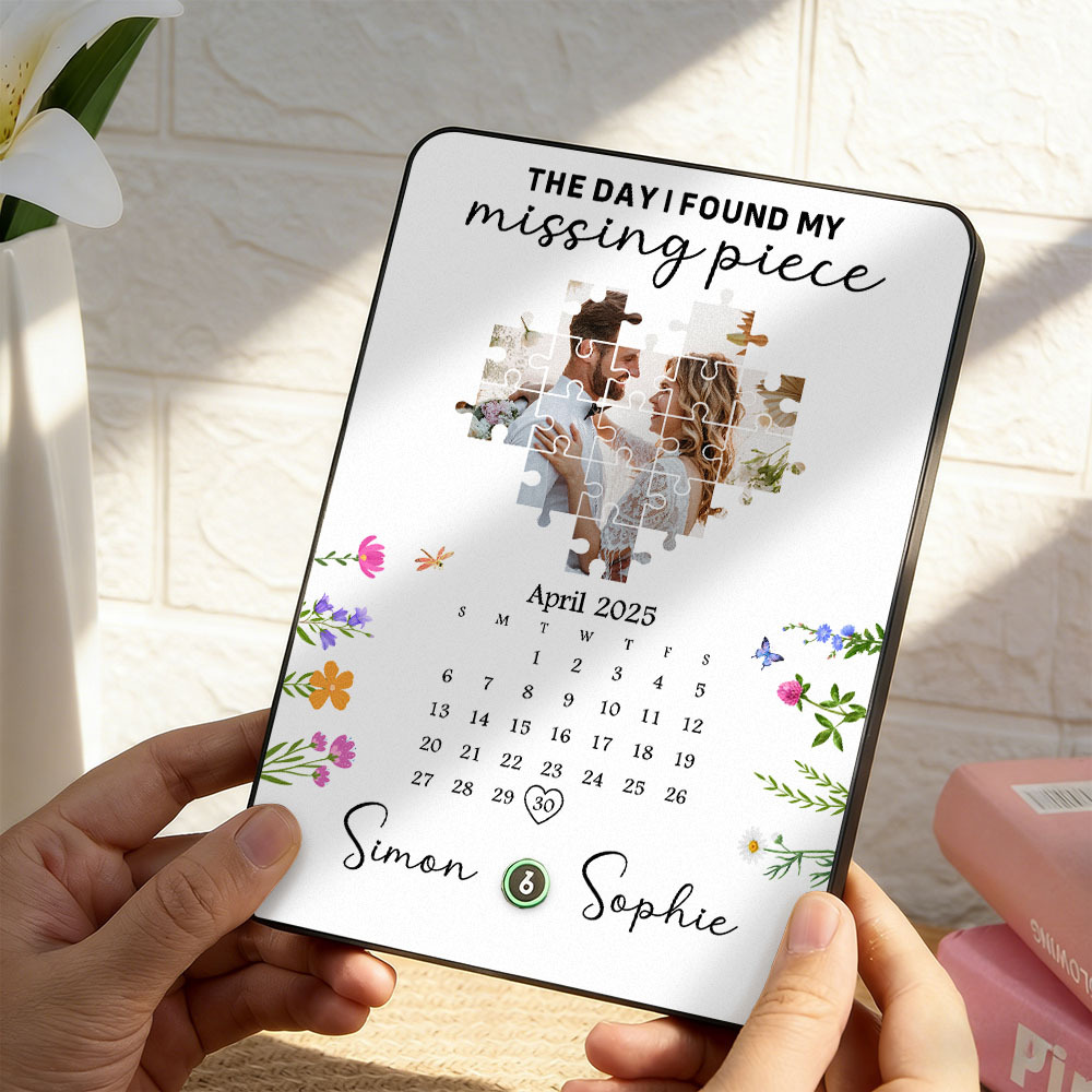 Custom Music Plaque with Player Acrylic Frame for Couples - The Day I Found My Missing Piece