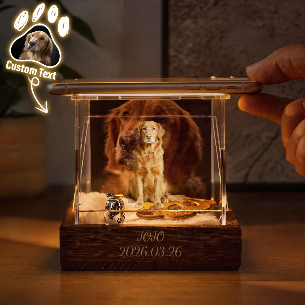 Interactive Pet Memorial Box With Hologram Projection - MyPhotoSocks