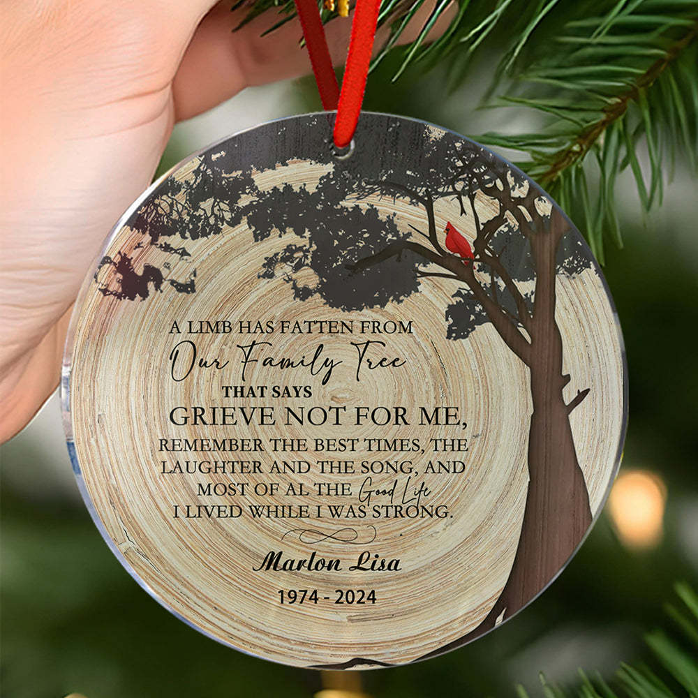 Personalized Memorial Christmas Ornaments Loss of Loved One Ornaments Remembrance Gifts - MyPhotoSocks