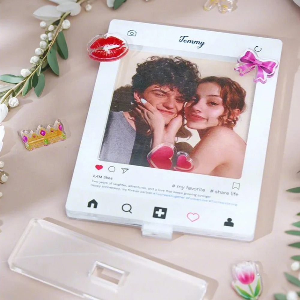 Acrylic Polaroid Photo Frame Swing Couple Photo DIY Decorations Stand Card Gift Photo Personal Photo Frame - MyPhotoSocks
