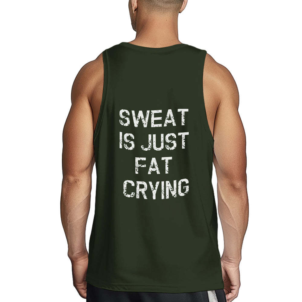 Custom Text Tank Top Mens Funny Gym Workout Tee - MyPhotoSocks