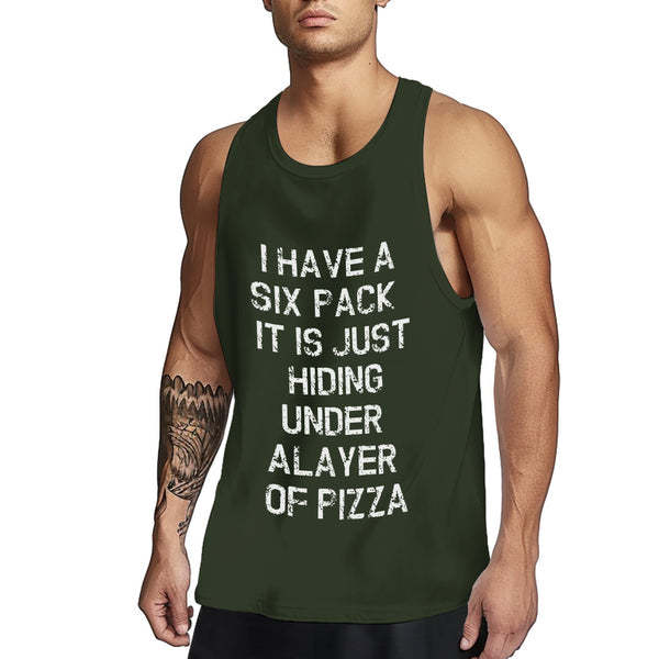 Custom Text Tank Top Mens Funny Gym Workout Tee - MyPhotoSocks