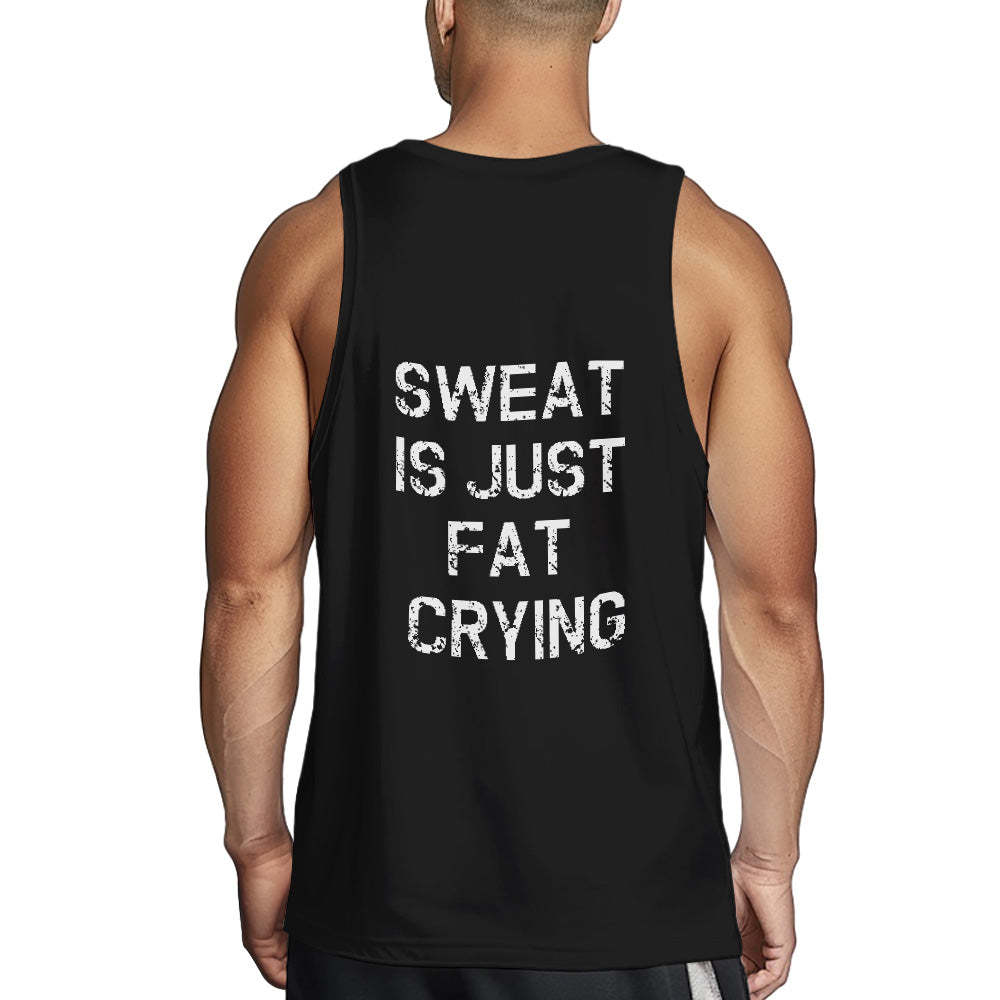 Custom Text Tank Top Mens Funny Gym Workout Tee - MyPhotoSocks