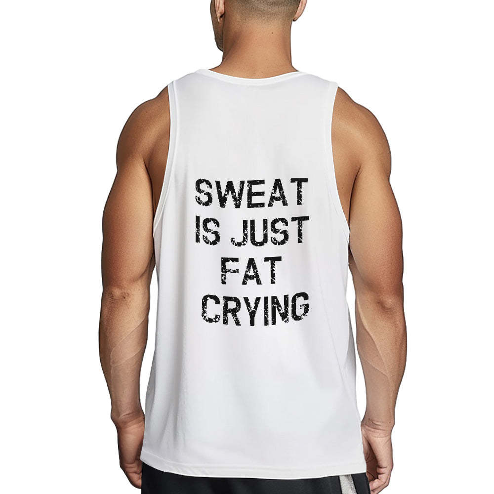 Custom Text Tank Top Mens Funny Gym Workout Tee - MyPhotoSocks