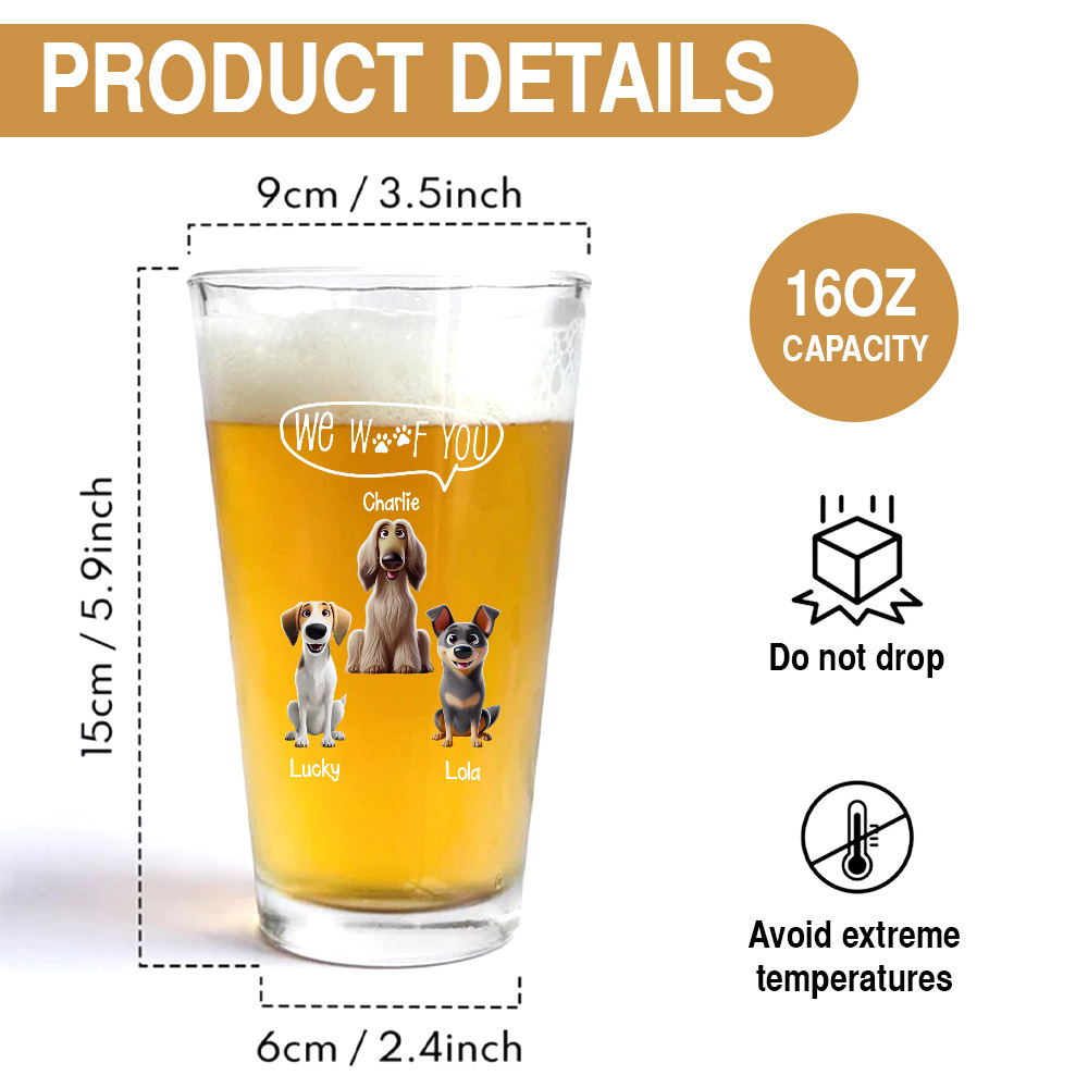 Fathers Day Gift Cup Personalized Gifts For Dad Gift Dad Birthday Gift, Personalised Beer Glass, The Day You Became My Dad
