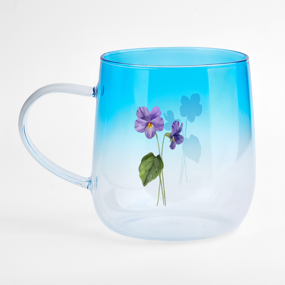 You Are The Most Beautiful Flower Personalized Custom Pink Gradient Glass Mug - MyPhotoSocks